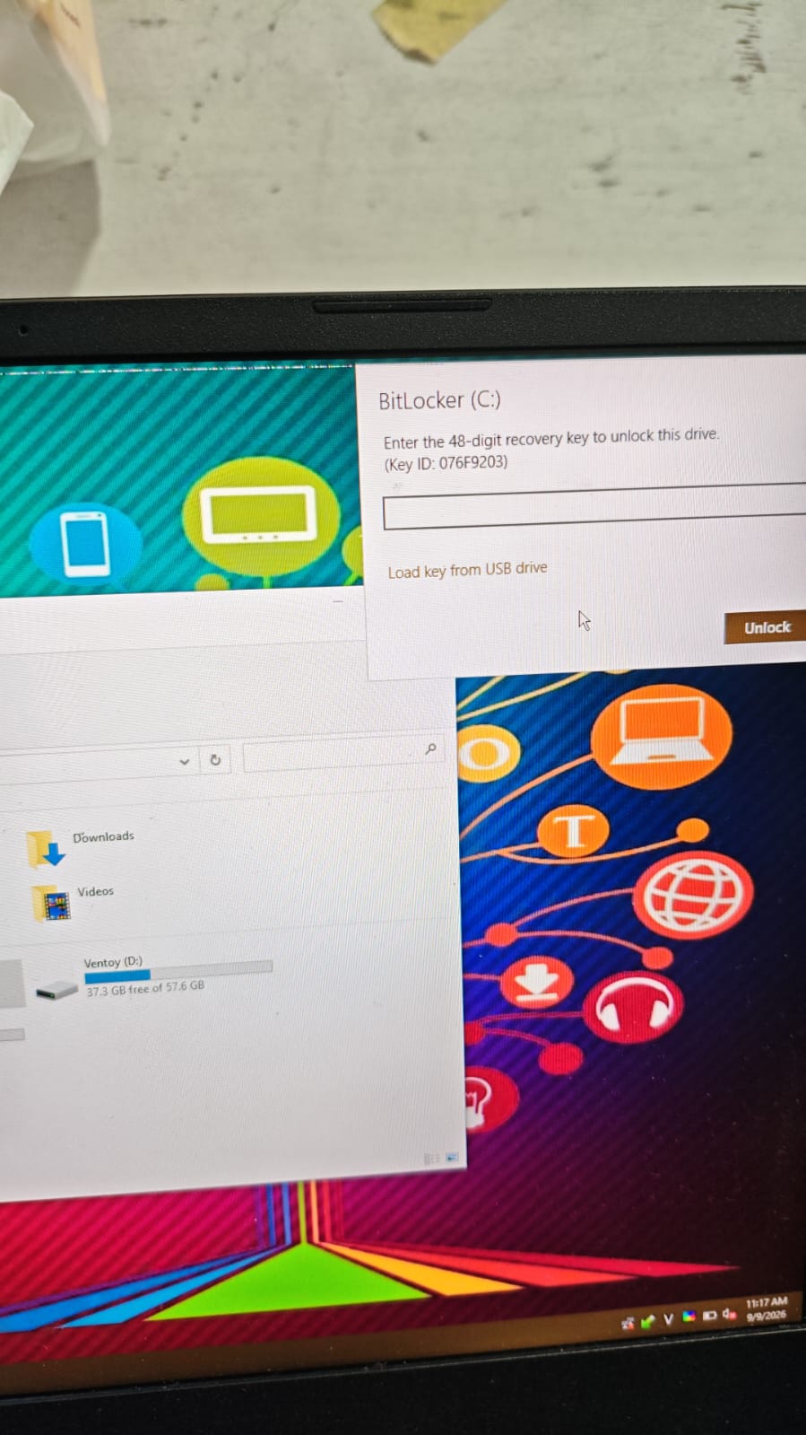 kekunci bitlocker